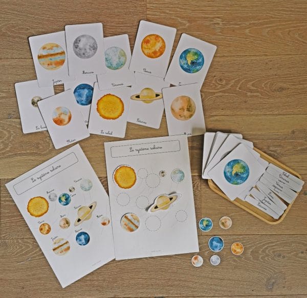 Cartes illustrant le système solaire